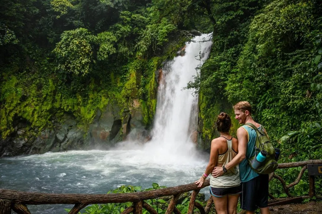 Costa Rica Rio Celeste Waterfall in Tenorio Volcano National Park